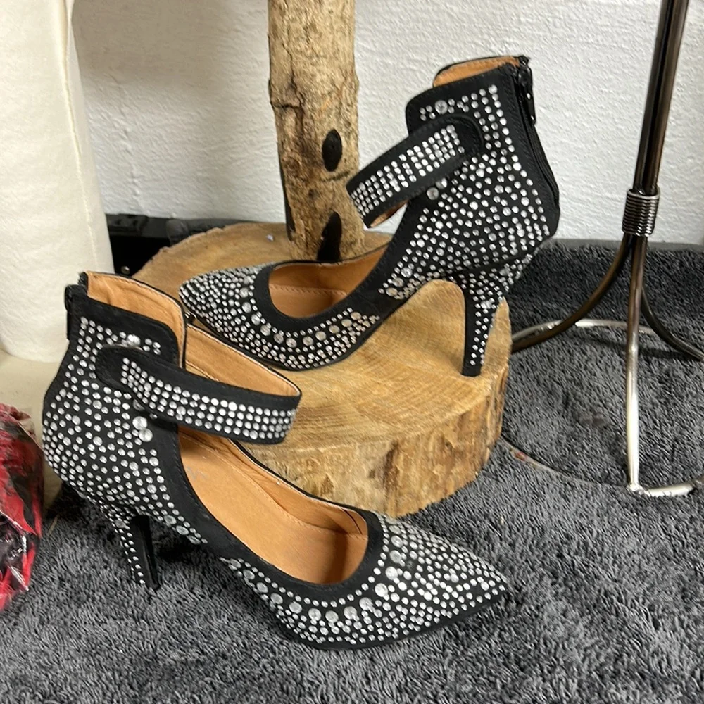 Leuven Alexander‎ rhinestone studded heels